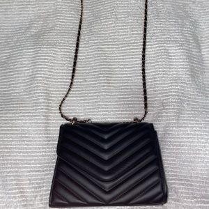 Black quilted crossbody bag